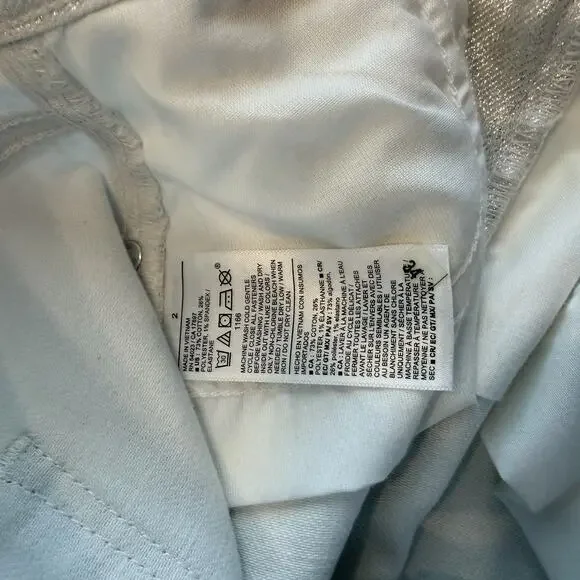 OLD NAVY Women’s High Rise Vintage Slim Silver Shimmer Jeans Size 2 (A0132) NWT - Picture 9 of 10